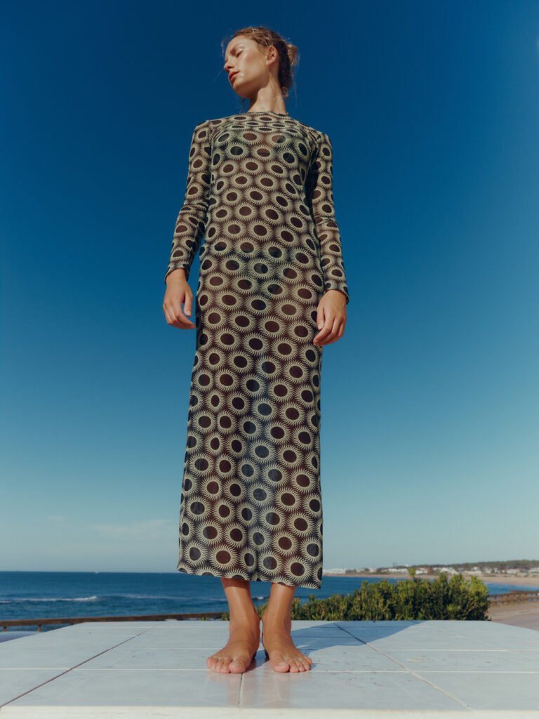 COVER UP LIME ECLIPSE LONG DRESS